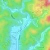 佐波川の地形図、標高、起伏